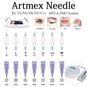 Artmex V8 V6 V3 V9 V11 MTS PMU Kalıcı Makyaj Yedek Makinesi İğne Kartuşu Dövme İğneler İpuçları Derma Kalem