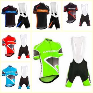 equipe ORBEA Ciclismo manga curta camisa BIB conjuntos dos homens 100% Poliéster roupas de verão Bicicleta Ropa Ciclismo U120409