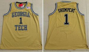 custom made #1 Iman SHUMPERT GEORGIA TECH college man women youth basketball jerseys size S-5XL any name number