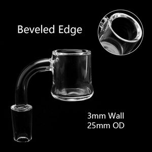 BERACKY Scientific Joint 3mm Beveled Edge Quartz Evan Evan Shore Banger 10mm 14mm 18mm Male Female Quartz Nails For Glass Water Bongs Dab Rigs