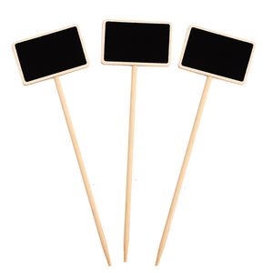 Mini quadro-negro de madeira durável, placas criativas de quadro-negro, jardim, flores e plantas, etiquetas, decorações para casa, envio rápido QW9965