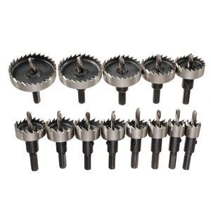 13Pcs Punta del trapano Sega a tazza Set Punta in acciaio ad alta velocità Foro Sega Dente Fresa Punte a tazza Sega a tazza Kit Strumenti di perforazione per plastica