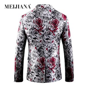 Blazers MEIJIANA Suit Slim Print Romantic Fashion 5XL Spring Jacket Men Size Blazers Plus US Male Casual Autumn Coat Blossoms