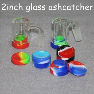 45 90 Degree Smoking Accessories Glass Reclaim AshCatcher handmake With 14mm Male Joint Bubbler Ash Catcher Bong Silicone Container for Dab Rig Bongs