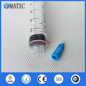 VMATIC Luer Lock Syringe Caps Blue Color Dispensing Syringe Tip Stopper Screw Type For Industrial Use X 1000PCS