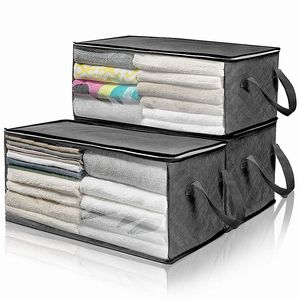 1 borsa extra grande aggiornata, pieghevole, portatile, organizer per vestiti, custodia in ordine, valigia, scatola per la casa, contenitore per trapunte