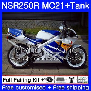 حقن لهوندا NSR 250R 250 R NSR250R الضوء الأبيض الأزرق 1990 1991 1992 1993 264HM.48 NSR250 R RR MC21 PGM3 NSR250RR 90 91 92 93 Fairings