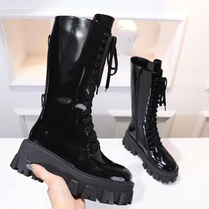 Fashion luxury designer women shoes winter boots cowboy Martin Ankle black talon ladies Stage flat heel Snow Boots