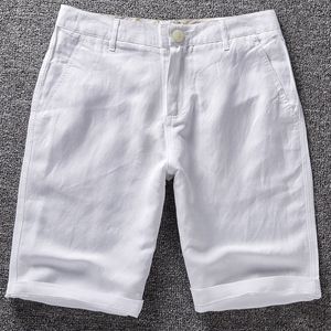 Męskie szorty lniane męskie Summer Cotton Beach Brand Nowy dziki wypoczynek luźne krótkie krótkie krótkie krótkie