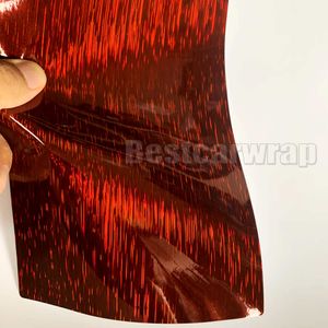 Wino Red Holograficzne naklejki winylowe do opakowania samochodowego z pęcherzykiem powietrza wolne od Rainbow Chrome Covering Floil Rozmiar 1,52x20m/rolka