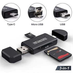 SD Card Reader USB 3.0 OTG Micro USB Type C Card Reader Lector SD Memory Card Reader For Micro SD TF USB Type-C OTG Cardreader