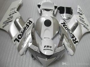 Carene di alta qualità per Honda CBR1000RR 2004 2005 kit carenatura per stampi a iniezione bianco argento CBR 1000 RR 04 05 RT53