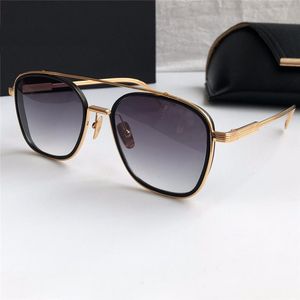 New sunglasses men design metal vintage titanium sunglasses fashion style square frame UV 400 lens with case