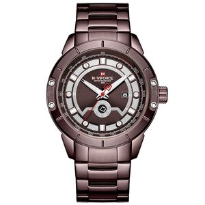 Naviforce Mens Watches Top Brand Fashion Sport Watch Men Full Steel Waterfroof Quartzリストウォッチ