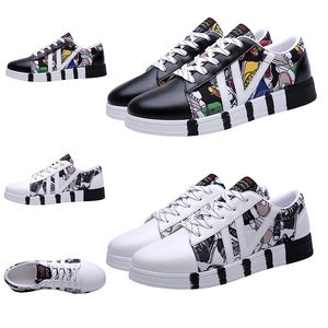 Hurtowe kobiety buty czarne białe skórzane płócienne buty Platforma Platforma Platforma Sports Sneakers Domowa marka wykonana w Chinach Rozmiar 35-44