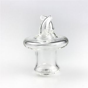 35 mm Glas-Terp-Tops, Vergaserkappe, Blasenfalle mit Shisha, dickes Pyrex, 2 Arme, drehende Slurper-Perlen-GTR-Kappen für Quarz-Banger-Nagel