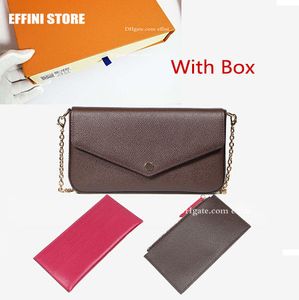 3 in 1 Shoulder Bag Women Fashion Handbags Purses Leather Tote Clutch Chain Flap Crossbody Messenger Bag with card wallet M61276