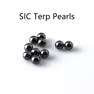 New 6mm Silicon Carbide Terp Pearls Beads Insert Suitable for Beveled Edge Quartz Banger Nails Glass Bongs Dab Rigs