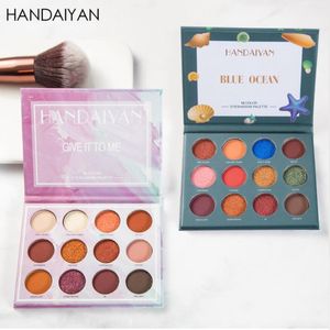 Handaiyan 12 färger Glitter Eye Shadow Palette Matte och Shimmer Eye Shadow Party Makeup Palette Kosmetika