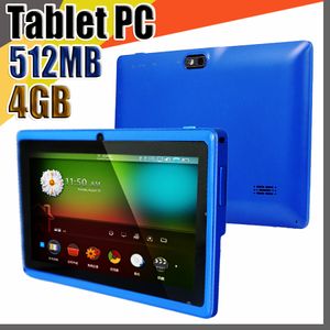 Wholesale tablet flash camera resale online - 848E Allwinner A33 Quad Core Q88 Tablet PC Dual Camera quot inch capacitive screen Android MB GB Wifi Google play store flash C PB