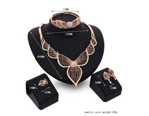 New accessories four-piece leaf bride wedding jewelry lady's banquet accessories gift set