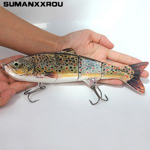 25cm 다중 조인트 거대한 바다 낚시 미끼 고리 큰 미끼 수영장베이스 노스 베이트 파이크 뮤직 라이프와 같은 훅 레드 꼬리 3D 눈 T2 T191020