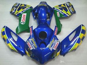 OEM Kvalitetsfeedningar för Honda CBR1000RR 2004 2005 Blue Green Injection Mold Fairing Kit CBR 1000 RR 04 05 FF22