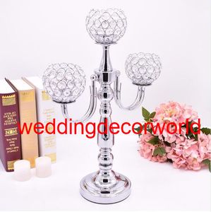 Wholesale tall candelabras for weddings resale online - 3 arms tall crystal candelabras for decoration wedding table decor256