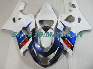 SUZUKI GSXR600 750 K4 04 05 GSXR 600 GSXR 750 2004 2005 mavi beyaz grenaj için Motosiklet Fairing kiti SF112 set