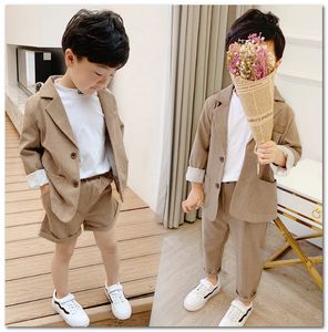 Kids Casual Outfits Jungen Performance -Kleidung Sets Long Sleeve Blazer Outwear+2pcs Sets 2019 Herbst Boy Clothes Y2172
