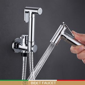 Bidet faucet hand shower Bathroom bidet shower faucet Chrome shower set toilet bidet Brass wall mount bathroom tap mixers