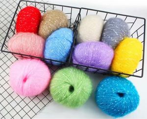 1 skein 50g Snow point mohair point with the same paragraph children's knitting baby wool stick needle thread handmade doll DIY toys decor s