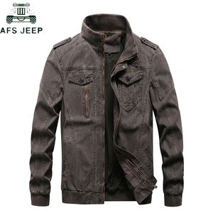 New 2019 Vintage Military Denim Jacket Men Brand Bomber Jackets Male Big Size M-6XL Stand Collar Slim Fit Jaqueta Masculina S191019