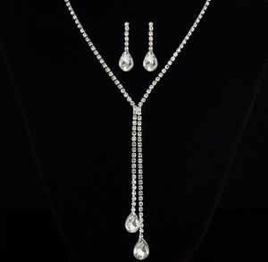 hot new New bridal accessories earrings necklace set deep V wedding dress necklace dinner party accessories fashion classic delicate eleganc