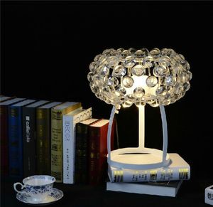 Modern Foscarini Caboche Acrylic Metal Glass Table Lamp Elegant Style Lustres Reading Crystal Desk Light TA002
