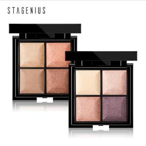 STAGENIUS 4 colori Matte Eye shadow Palette Trucco occhi Ombretto impermeabile a lunga durata Glitter di qualità di lusso