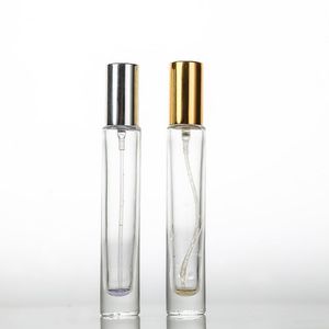 100pcs / lot Garrafas 10ML Perfume ClearThick vidro Frascos do pulverizador com alumínio Atomizador Esvaziar Caso Cosmetic para o curso Use LX2234