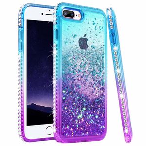 Sıvı Elmas Glitter Kız Telefon Kılıfı iPhone için 11 / XR / XS MAX / 8P S20 PLUS ULTRA Bataklık Bling Pırıltılı Koruyucu Rhinestone