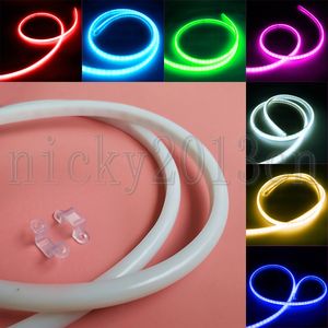 Super Bright 12V 2835 LED Flessibile Neon Sign Belt Tube Strip Light Corda Sottile Slim 8mm * 8mm 120LEDs/m IP67 Impermeabile Club Front Window Decor Sign