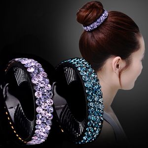 2020 New Plastic Crystal Gum Hairband Headband Hair Clip Claw Ring Buckle Ponytail Holder Mini Fashion Women Accessories