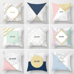 NEW Fashion Marble Geometric Cushion Cover Sofa Decorative Pillow Pillowcase Polyester 45*45 Throw Pillow Home Decor Pillowcover