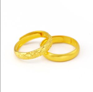 Wholesale gold 999 ring for sale - Group buy 2019 sand gold jewelry for men and women opening the same paragraph gold printing classic starry ring sand surface does not fade
