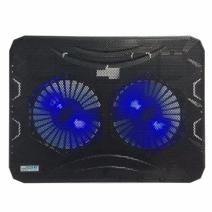 Freeshipping Çift Soğutma Fanı LED Işık Dizüstü Notebook Soğutucu Radyatör Düşük Gürültü Bilgisayar PC Için Soğutma Pedi ile Standı Yüksek ...