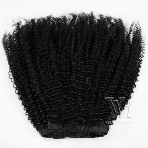 Remy peruviano Vigin Natural da 10 a 22 pollici 100g 120g 140g 160g Afro Kinky Curly 4A Real Human Hair Extension Clip in