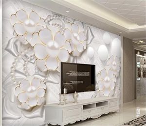 3Dベッドルームの壁紙3Dジュエリーの花リビングルームの寝室テレビの背景壁の壁紙HDデジタル印刷水分壁紙