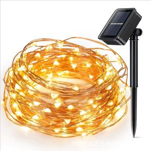 SXI Solar String Lights,33ft 100LED Outdoor String Lights,Waterproof Decorative String Lights for Patio,Garden,Gate,Yard,Christmas