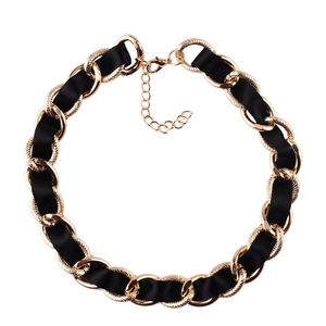 Wholesale- designer luxury exaggerated geometry multi metal circles satin braided collar choker statement necklace for woman