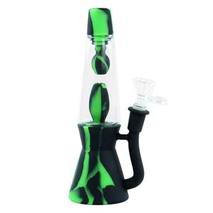 Glass bong water pipe smoking food grade silicone hookah shisha Dab Rig Recycler