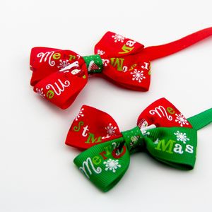 Wholesale Pet Supplies Accessories Adjustable Cats Dog Tie Snowflake Holiday Decoration Christmas Grooming Neckties Dogs Bowtie DH0530