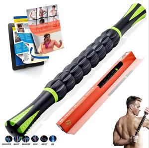 Yoga Pilates Message Ball Sticks Non-Slip Handle Muscle Roller Stick Gym Övning Djup Muscle Fascia Massager Smärta Therapy Equipment